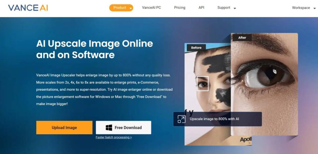 VanceAI Image Upscaler 